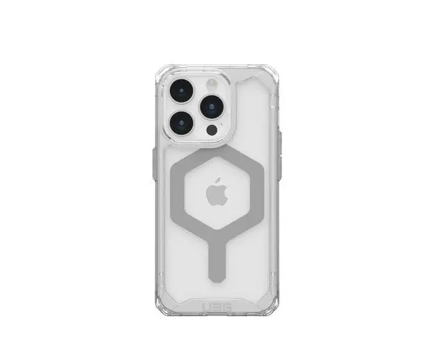Carcasa UAG Plyo MagSafe compatibila cu iPhone 15 Pro, Ice/Silver