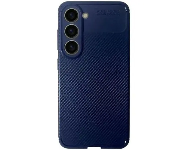 Husa de protectie Devia Carbon Fiber Texture Shockproof pentru Samsung Galaxy S23 Plus, Albastru