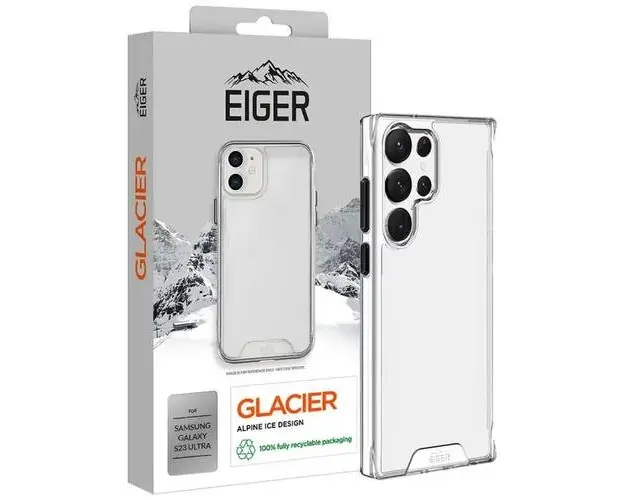 Husa Eiger Glacier Case compatibila cu Samsung Galaxy S23 Ultra, Transparent
