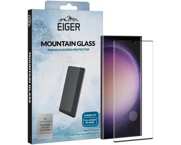 Folie de protectie Eiger Sticla 3D Mountain Glass pentru Samsung Galaxy S23 Ultra (Transparent)