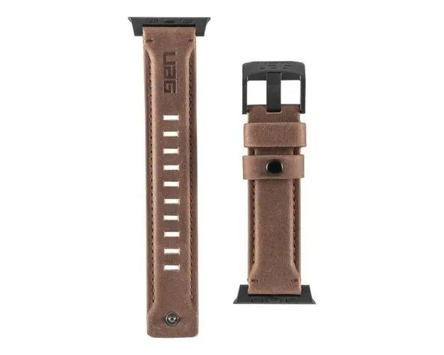 Curea UAG din Piele pentru Apple Watch 38mm / 40mm, Maro
