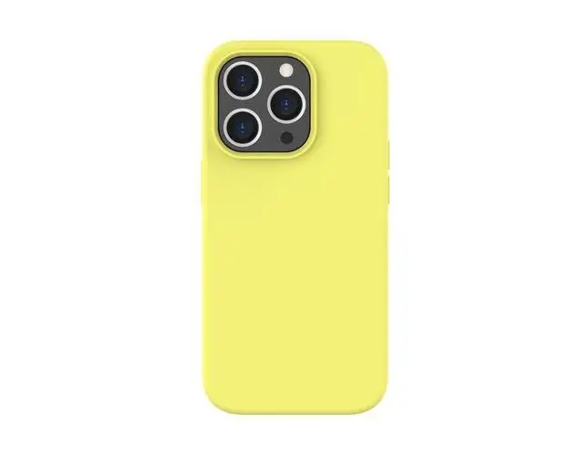 Husa de protectie Lemontti Liquid Silicon MagCharge pentru iPhone 14 Pro, Galben