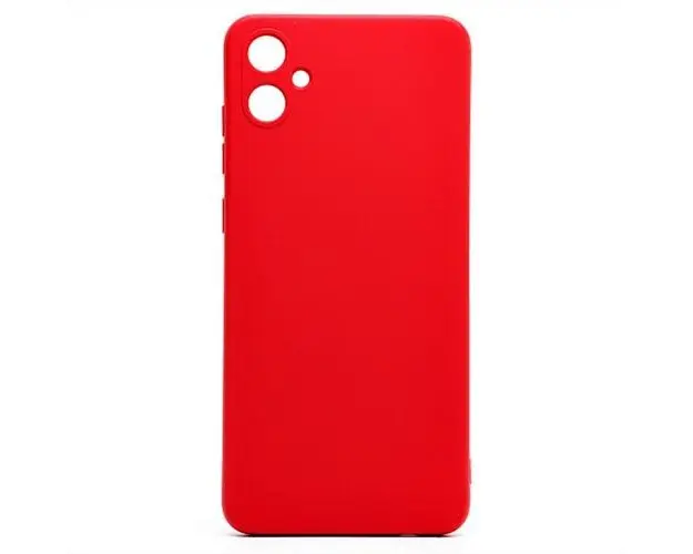 Husa Lemontti Silicon Soft Slim compatibila cu Samsung Galaxy A05 Rosu (material mat si fin, captusit cu microfibra)