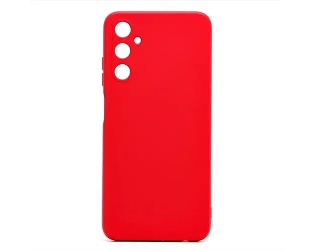 Husa Lemontti Silicon Soft Slim compatibila cu Samsung Galaxy A05s, Rosu, material mat si fin, captusit cu microfibra