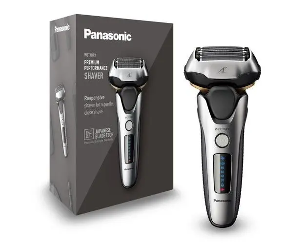 Aparat de ras Panasonic ES-LV69-S803, 5 lame, inchJapanese Blade Technologyinch, Trimmer, Senzor pentru barba, 50min autonomie Li-Ion, Wet & Dry, Cap Flexibil 16D, Negru