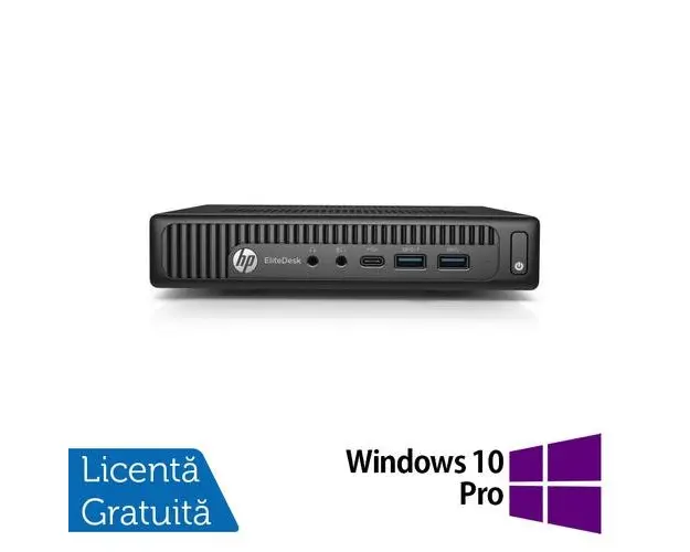 Calculator Sistem PC Refurbished HP Elitedesk 800 G2 Mini PC, Intel Core i5-6500T 2.50GHz, 8GB DDR4, 256GB SSD + Windows 10 Pro
