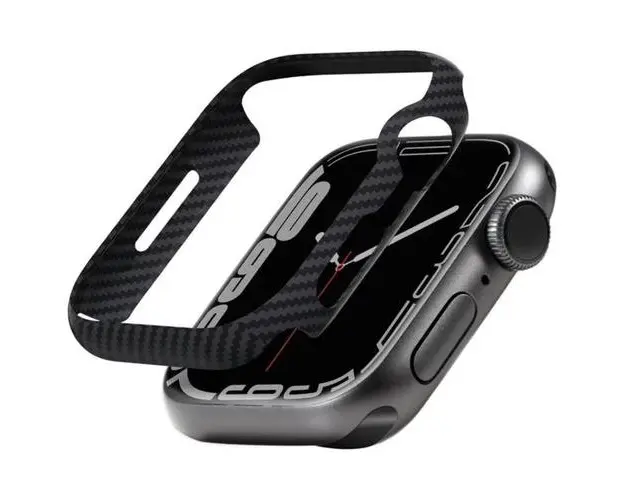 Carcasa Pitaka Air Case Aramida compatibila cu Apple Watch 7 45mm (Negru)