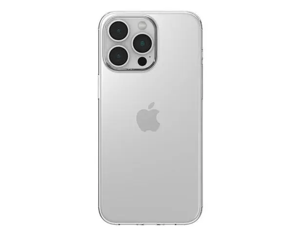 Husa protectie spate Devia pentru Apple iPhone 15 Pro, Silicon (Transparent)
