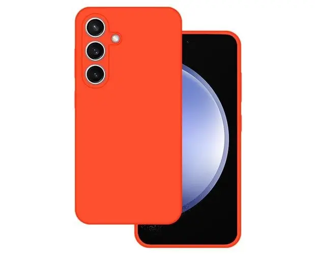 Husa Protectie Spate Lemontti Silicone Premium compatibila cu Samsung Galaxy A15 / A15 5G (Portocaliu)