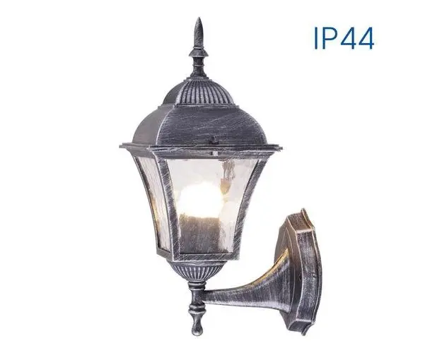 Aplica tip felinar Vivalux SOFIA DOWN, E27, max 1x60W, IP44, 185x145x350mm, Argintiu, bec neinclus