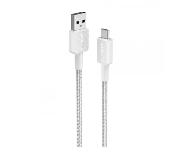 Cablu Anker 322 USB-C la USB-A, 0.9 m (Alb)