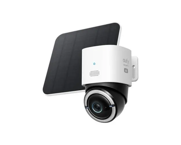 Camera supraveghere video eufy 4G LTE Cam S330, cu Panou Solar, 4K UHD Pan/Tilt, WiFi, AI (Alb)