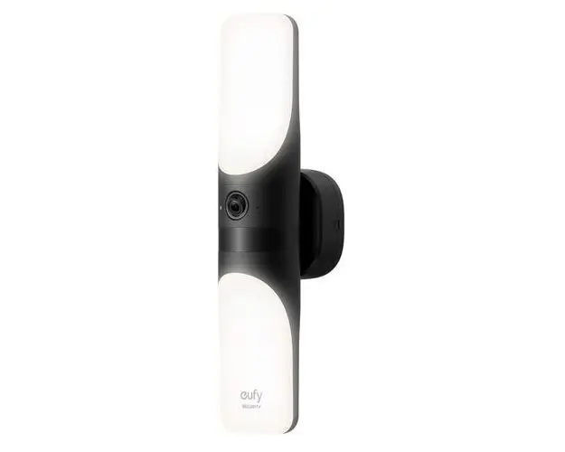 Camera supraveghere eufy Security Wall Light Cam S100, 2K, 1200 lumeni, Night Vision Color, AI, IP65, Negru