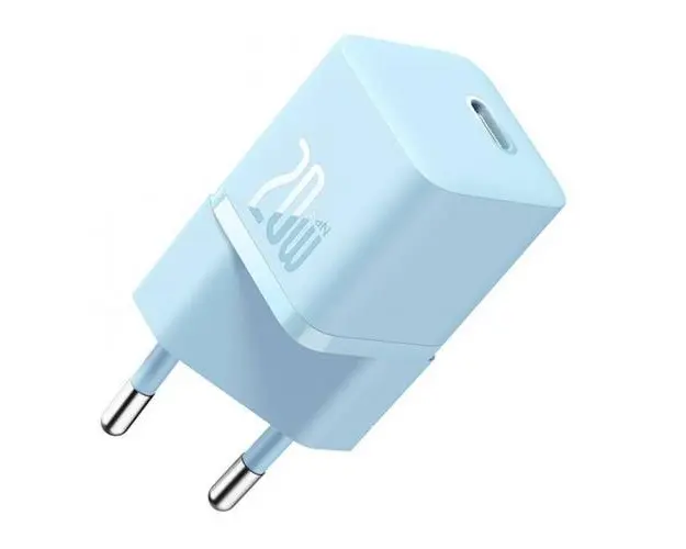 Incarcator retea Baseus GaN5 Mini, 20W, USB-C, Fast Charger (Albastru)