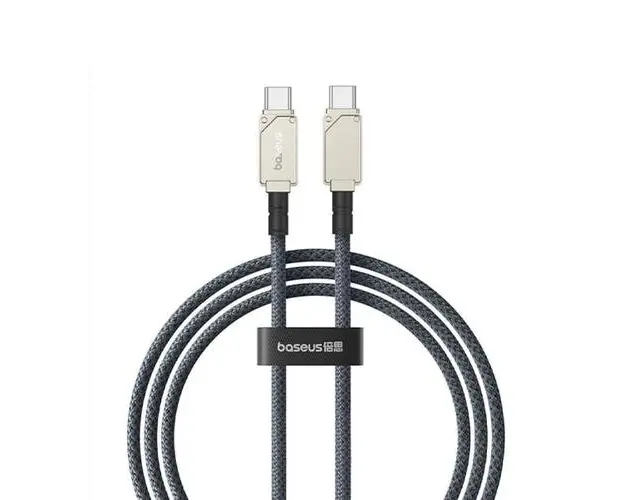 Cablu Baseus Unbreakable Series, Incarcare rapida, USB-C la USB-C, 100W, 1m (Alb)