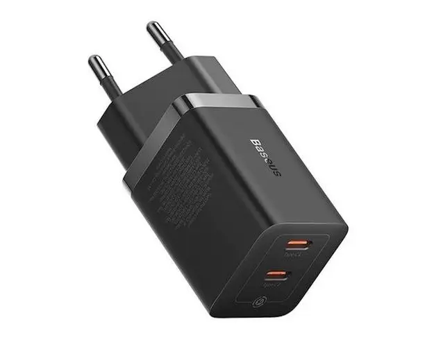 Incarcator rapid Baseus GaN5 Pro, 2x USB-C, 40W (Negru)