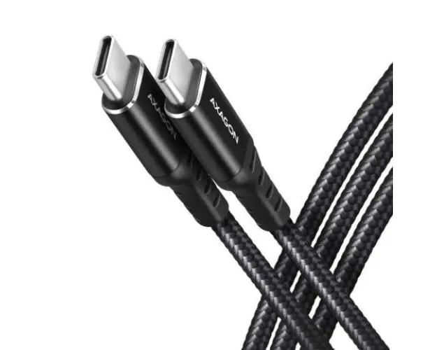 Axagon BUCM2-CM15AB USB-C USB-C cablu de date si incarcare, incarcare PD3.1 max 240W, 1,5 m (Negru)
