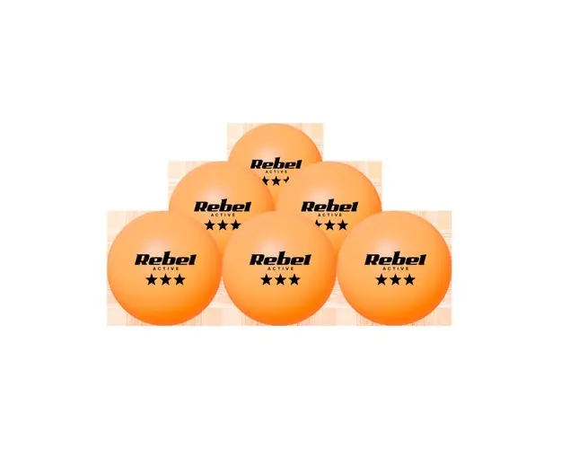 Mingi de ping-pong, Rebel, 3 stele, ABS (Portocaliu)