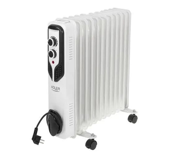 Calorifer electric cu ulei Adler AD7817, 2500 W, 11 elementi (Alb)