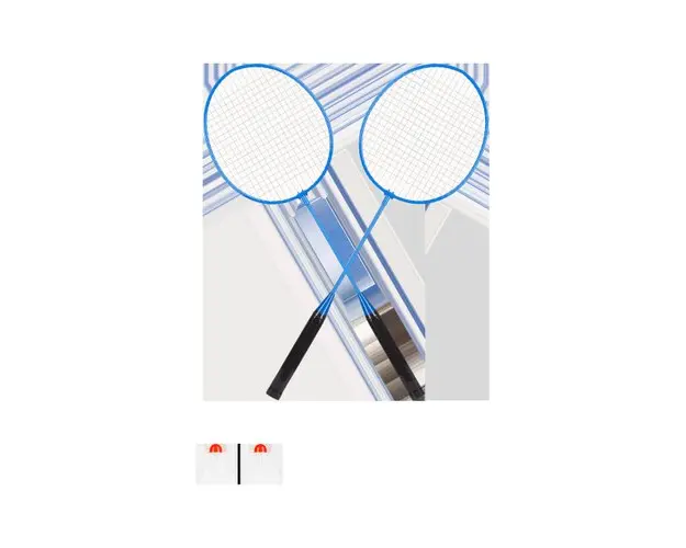 Set Badminton Rebel, 2 rachete, 2 fluturasi (Albastru)