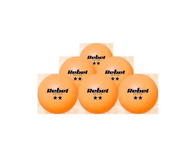 Mingi de ping-pong, Rebel, ABS, 6buc (Portocaliu)