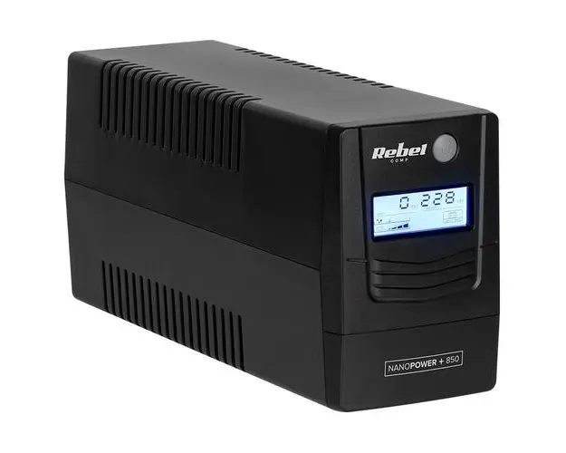 UPS Offline Nanopower Plus 850, Afisaj LCD, (850VA/480W), Rebel, Negru