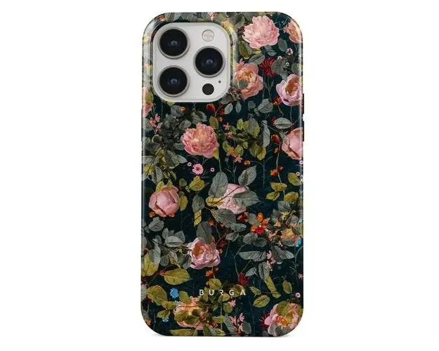 Husa Burga Dual Layer Bloomy Garden compatibila cu iPhone 14 Pro Max