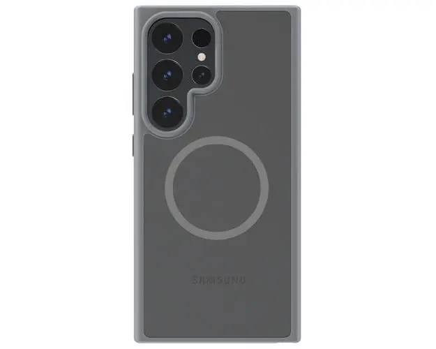 Husa Devia Pino Series Magnetic Shockproof compatibila cu Samsung Galaxy S24 Ultra, Gri