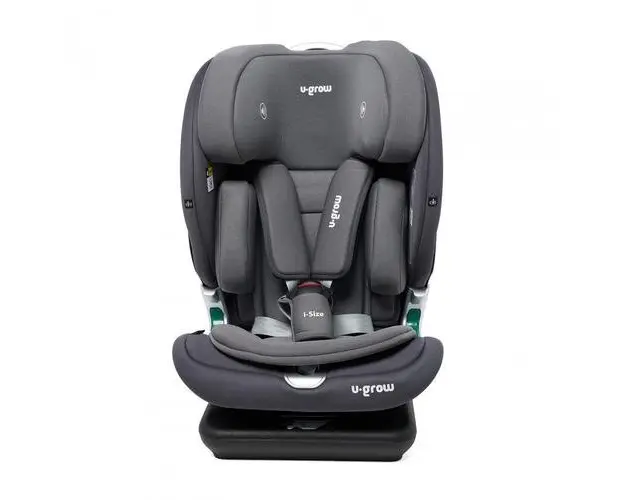 Scaun auto I-size U-Grow Goldfix Pro, isofix, 76-150 cm (9-36 kg), boxa bluetooth, Gri