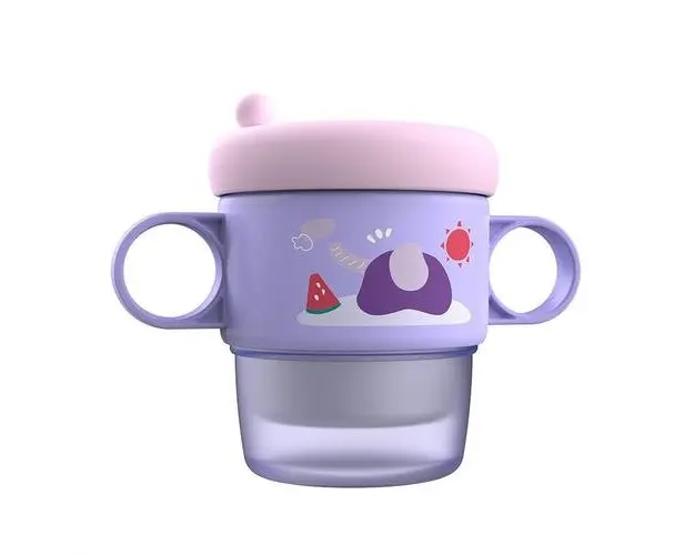 Cana termos cu manere si capac U-Grow, 250 ml, Mov