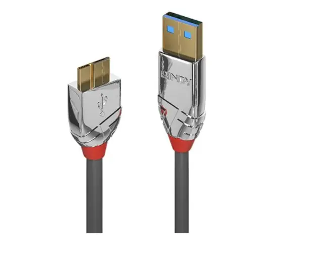 Cablu Lindy LY-36656, USB 3.2 Type A - Micro-B, latime de banda 5Gbps, 0.5m 