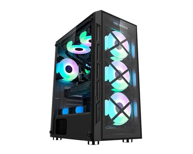 Sistem PC Refurbished GAMING Galactic, 8th-Gen Intel® SIX-CORE™ i5-8400 4.00GHz Turbo, 8GB DDR4, 1TB SSD, GeForce GT710 2GB GDDR3 (Negru)
