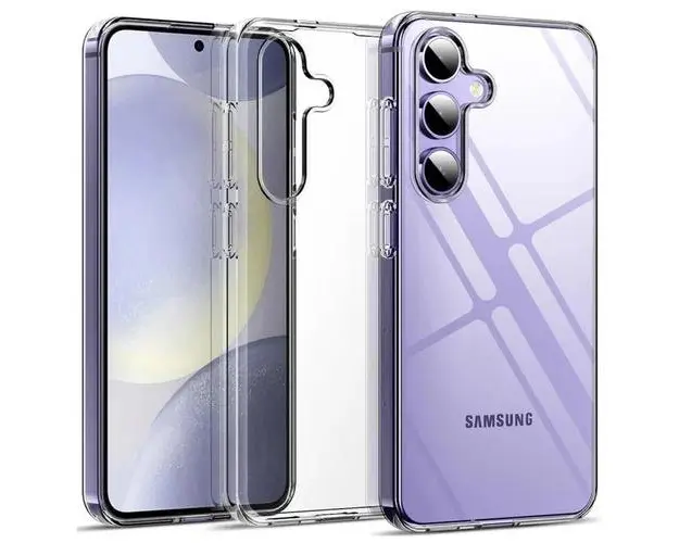 Husa Devia Shark Series Shockproof compatibila cu Samsung Galaxy S24 (Transparent)