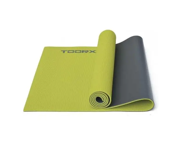 Covoras yoga TOORX mat-176, Material: TPE Culoare: Verde/Gri Dimensiune produs ambalat: 63 cm x 48 cm x 36 cm Dimensiune produs: 173 cm x 60 cm x 0.6 cm
