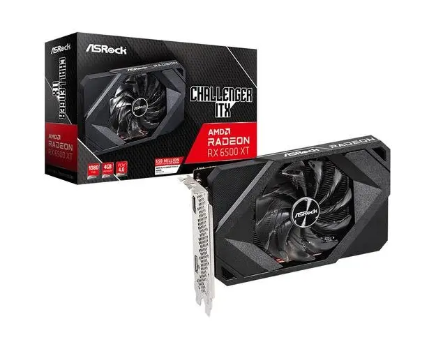 Placa video ASRock Radeon™ RX 6500 XT Challenger ITX, 4GB GDDR6, 64-bit