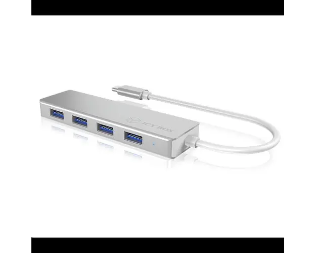 Hub USB RaidSonic, ICY BOX, 4 porturi, Argintiu