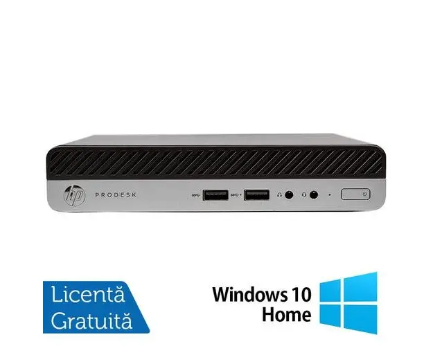 Calculator Sistem PC Refurbished HP ProDesk 400 G3 Mini PC, Intel Core i5-7500T 2.70 - 3.30GHz, 8GB DDR4, 256GB SSD + Windows 10 Home