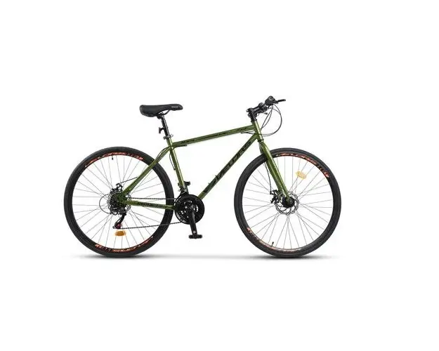 Bicicleta MTB-HT Velors V27305A, Schimbator Shiming TZ, 21 Viteze, Roti 27.5 Inch, Frane pe Disc, Verde/Negru