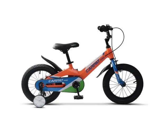 Bicicleta Copii 4-6 ani Carpat PRO C16122B, roti 16inch, Portocaliu/Albastru