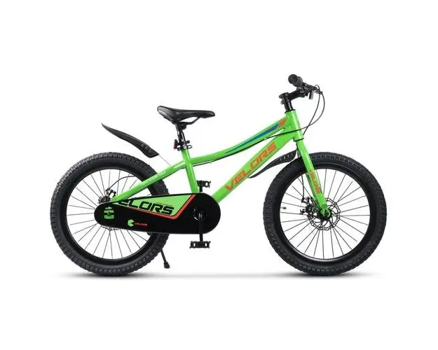 Bicicleta Copii 7-10 ani Velors V20345A, roti 20inch, Verde/Portocaliu