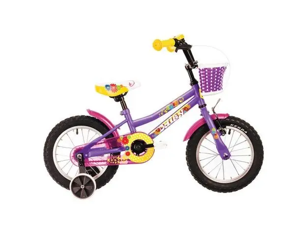 Bicicleta Copii DHS 1402, roti 14 Inch, Sistem franare V-brake Torpedo, Mov