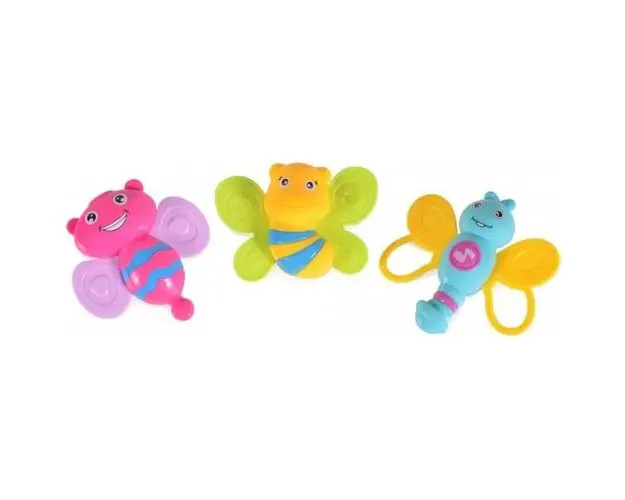 Set 3 jucarii zornaitoare Kaichi, Plastic, 12 luni+, Multicolor