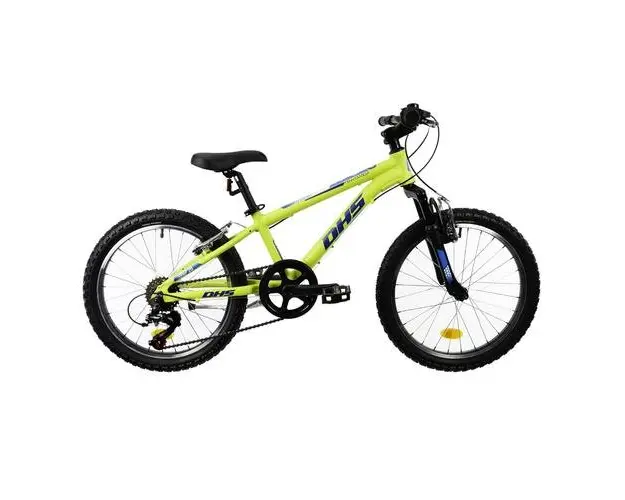 Bicicleta Copii DHS Terrana 2023, roti 20 Inch, 6 viteze, Verde