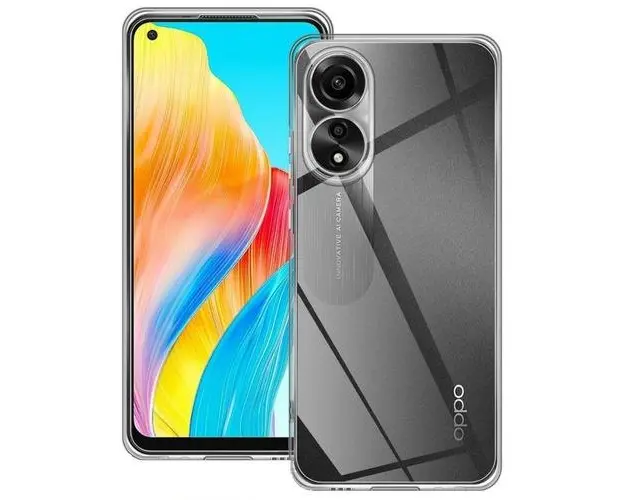 Husa Lemontti Clear Case compatibila cu Oppo A78 5G, Transparent
