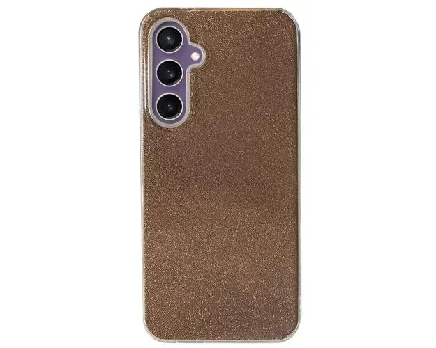 Husa Lemontti Shining compatibila cu Samsung Galaxy S23 FE, Transparent/Auriu