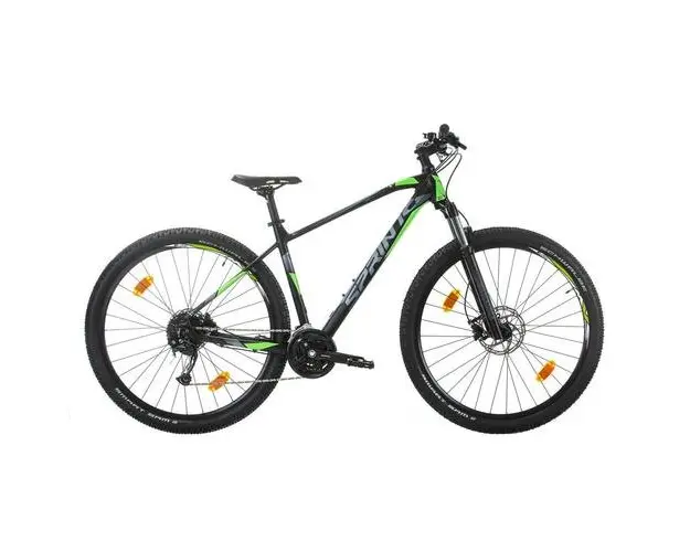 Bicicleta MTB Sprint Apolon 29inch 520 mm 2022 (Negru Mat/Verde Neon)
