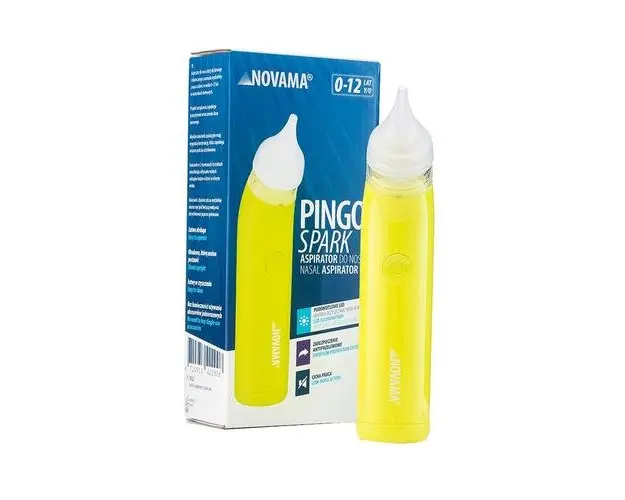 Aspirator nazal electric Novama Pingo Spark, pentru copii 0-12 ani, 2 varfuri silicon, iluminare LED, cu baterii, Verde