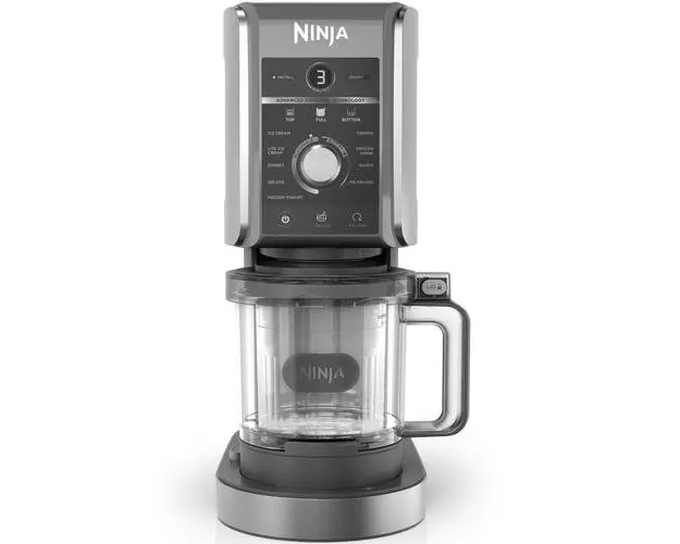 Aparat 11 in 1 pentru inghetata Ninja Creami Deluxe NC501EU, 800 w, 220-240 v, 3.5 A (Negru/Argintiu)