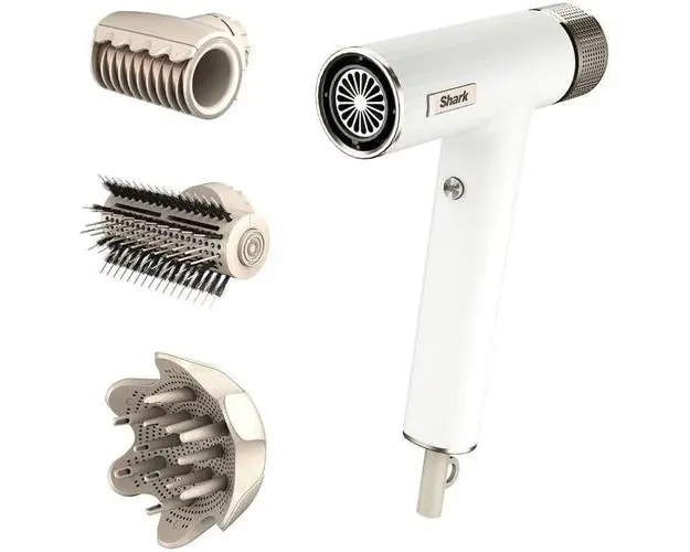 Uscator de par Shark Speedstyle HD334EU, 220-240v, 1700w, 3 trepte de temperatura, difuzor (Alb)