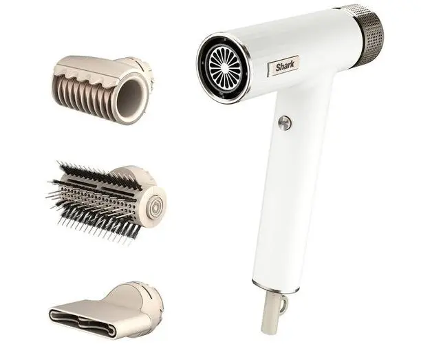 Uscator de par Shark Speedstyle HD333EU, 220-240v, 1700w, 3 trepte de temperatura, concentrator (Alb)
